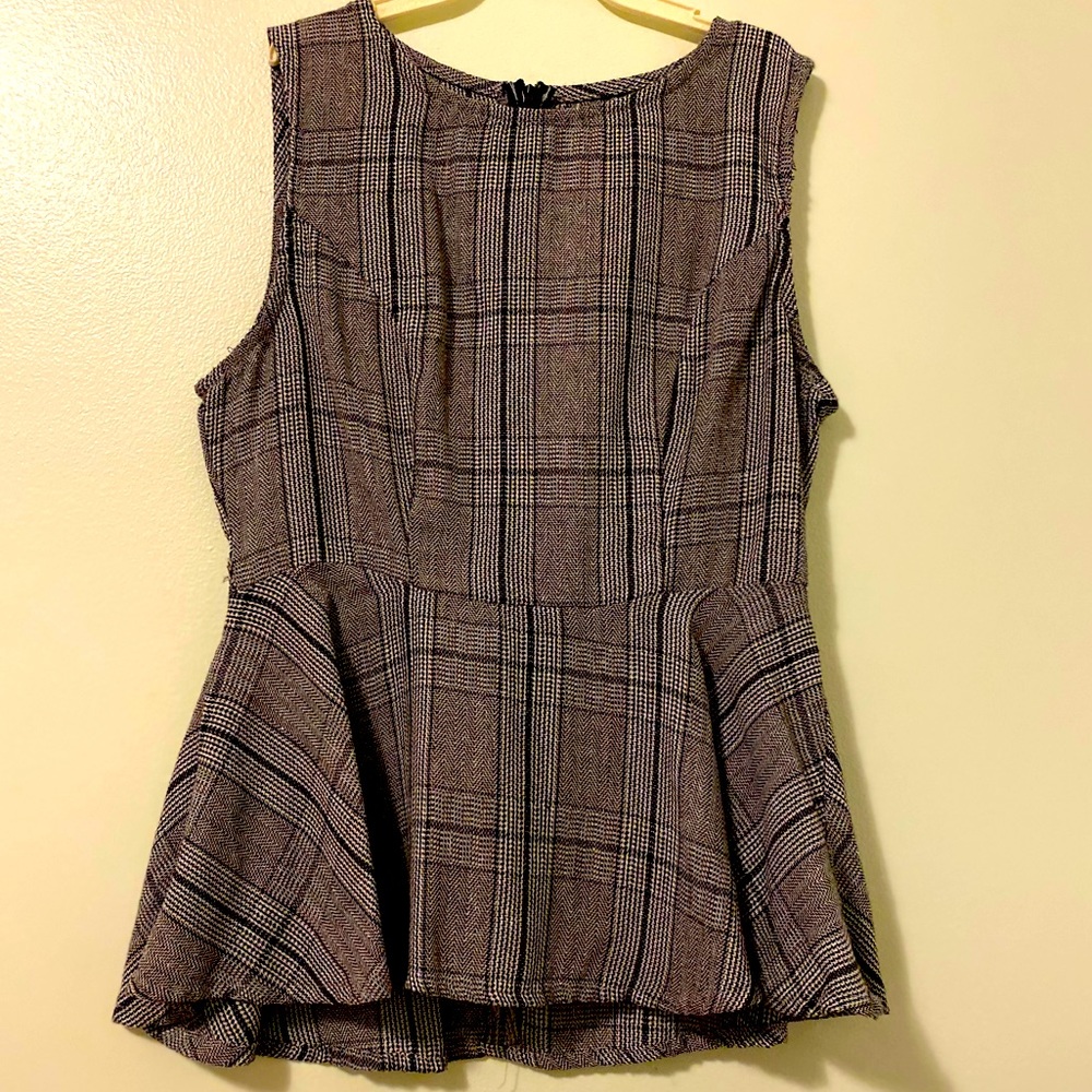 Amazon buy black checkered Ladies business top